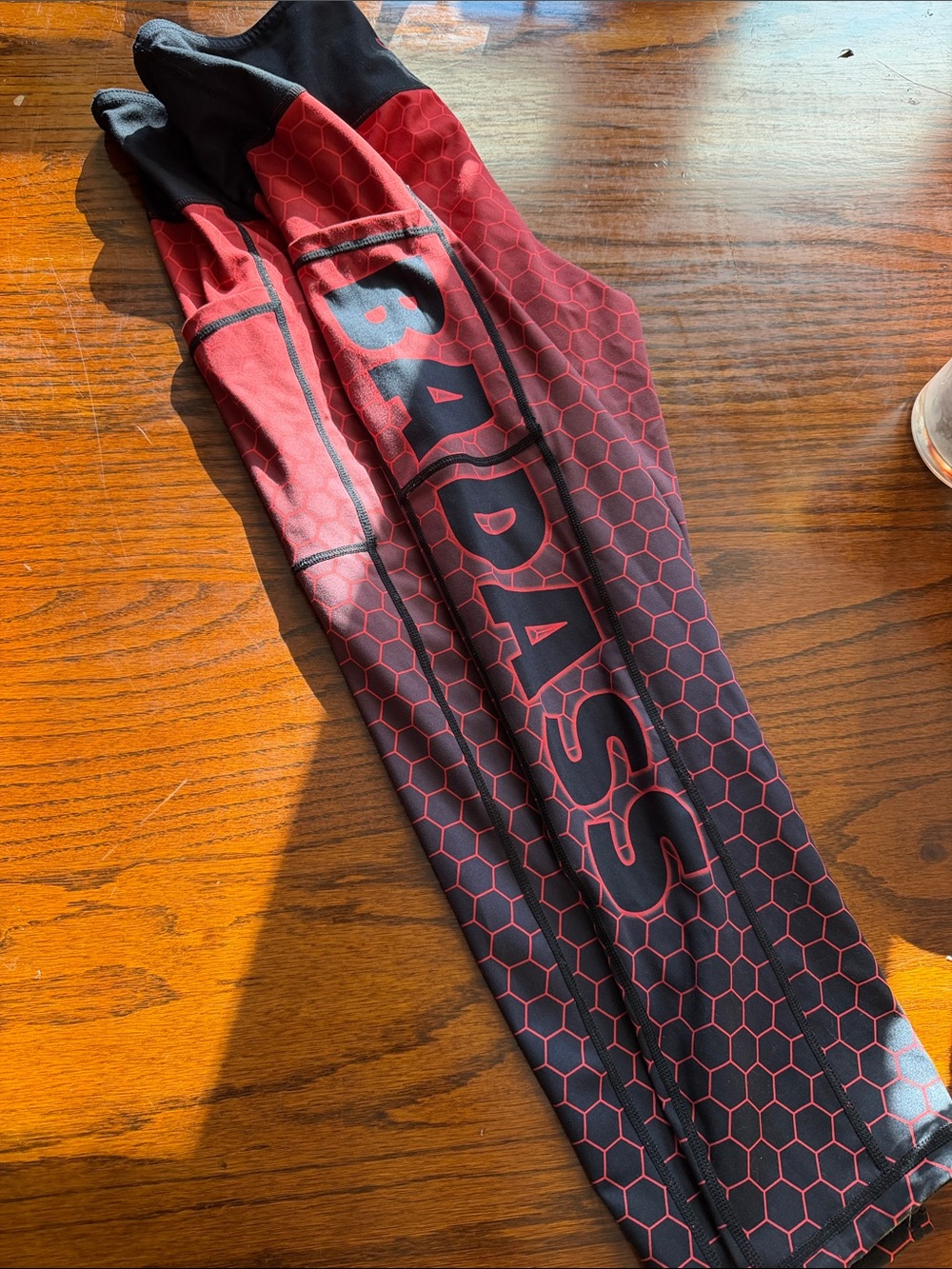 Constantly Varied Gear Red and Black Performance Capris reversible